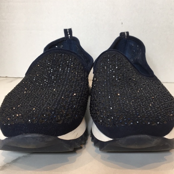 Moda In Pelle Blue Embellished walking Shoes - Picture 3 of 9